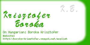 krisztofer boroka business card